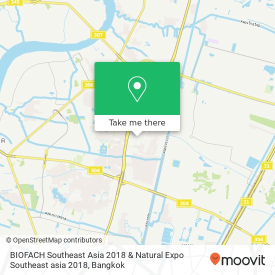 BIOFACH Southeast Asia 2018 & Natural Expo Southeast asia 2018 map