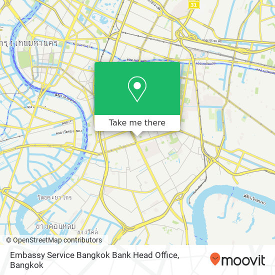 Embassy Service Bangkok Bank Head Office map