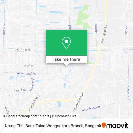 Krung Thai Bank Talad Wongsakorn Branch map