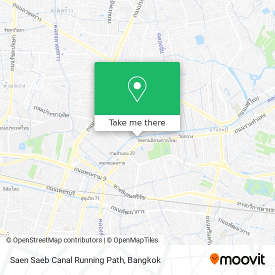 Saen Saeb Canal Running Path map