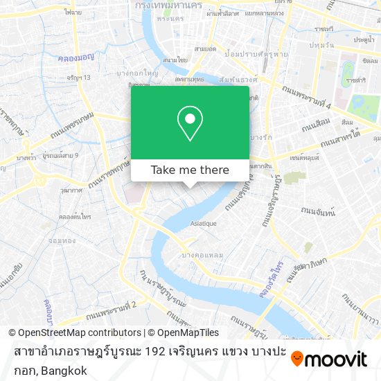 สาขาอำเภอราษฎร์บูรณะ 192 เจริญนคร แขวง บางปะกอก map