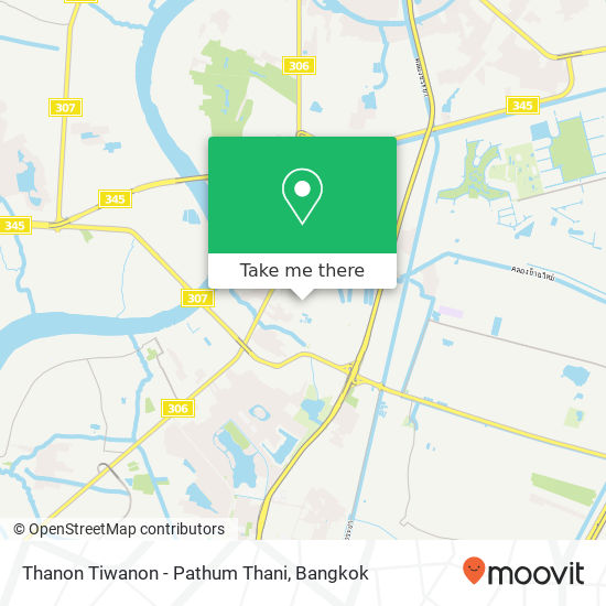 Thanon Tiwanon - Pathum Thani map