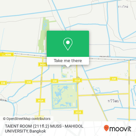 TAlENT ROOM (211fl.2) MUSS - MAHIDOL UNIVERSITY map