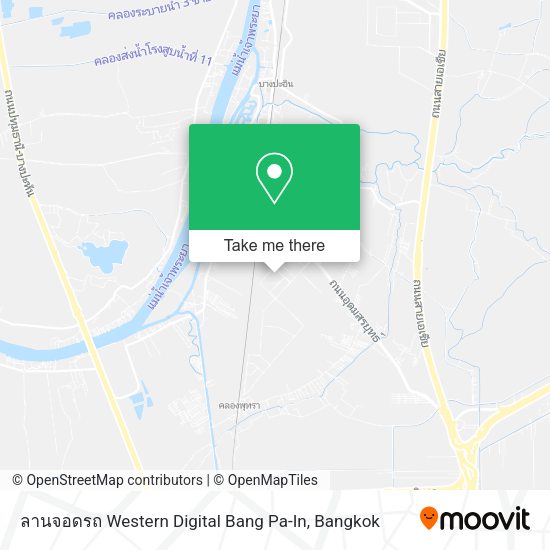 ลานจอดรถ Western Digital Bang Pa-In map