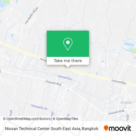 Nissan Technical Center South East Asia map