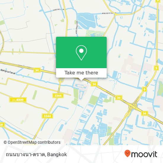 ถนนบางนา-ตราด map