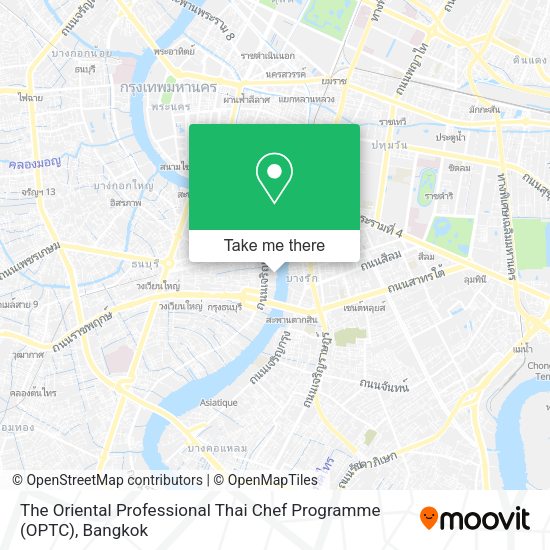 The Oriental Professional Thai Chef Programme (OPTC) map