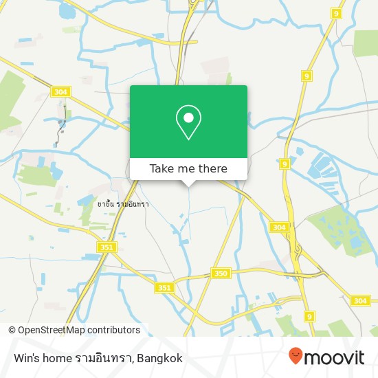 Win's home รามอินทรา map