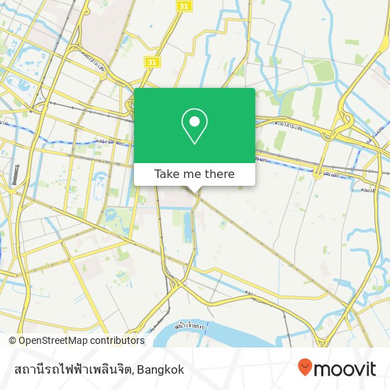 สถานีรถไฟฟ้าเพลินจิต map