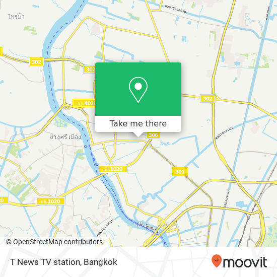 T News TV station map