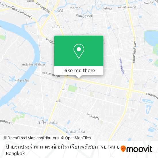 ป้ายรถประจำทาง ตรงข้ามโรงเรียนพณิชยการบางนา map