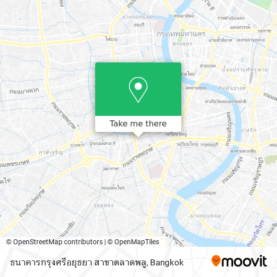 ธนาคารกรุงศรีอยุธยา สาขาตลาดพลู map