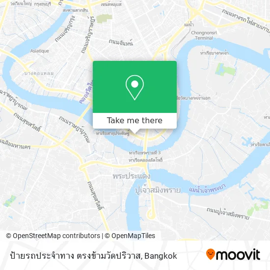 ป้ายรถประจำทาง ตรงข้ามวัดปริวาส map