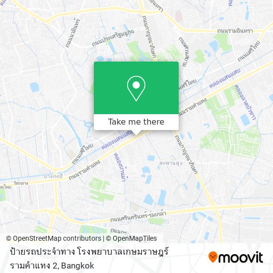 ป้ายรถประจำทาง โรงพยาบาลเกษมราษฎร์รามคำแหง 2 map