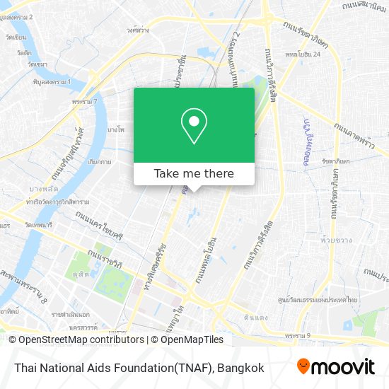 Thai National Aids Foundation(TNAF) map