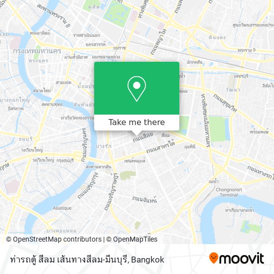 ท่ารถตู้ สีลม เส้นทางสีลม-มีนบุรี map