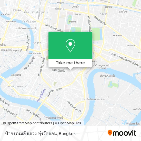 ป้ายรถเมล์ แขวง ทุ่งวัดดอน map
