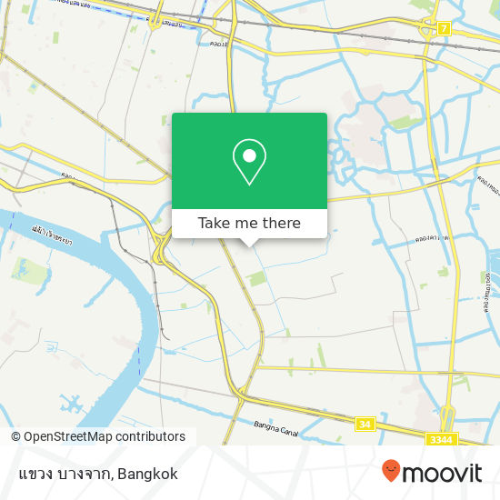 แขวง บางจาก map