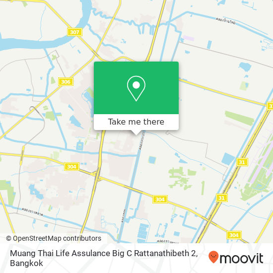 Muang Thai Life Assulance Big C Rattanathibeth 2 map