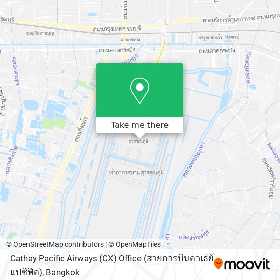 Cathay Pacific Airways (CX) Office (สายการบินคาเธ่ย์แปซิฟิค) map