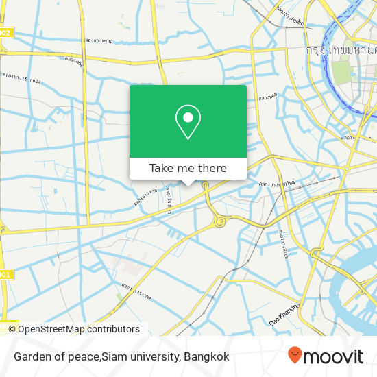 Garden of peace,Siam university map