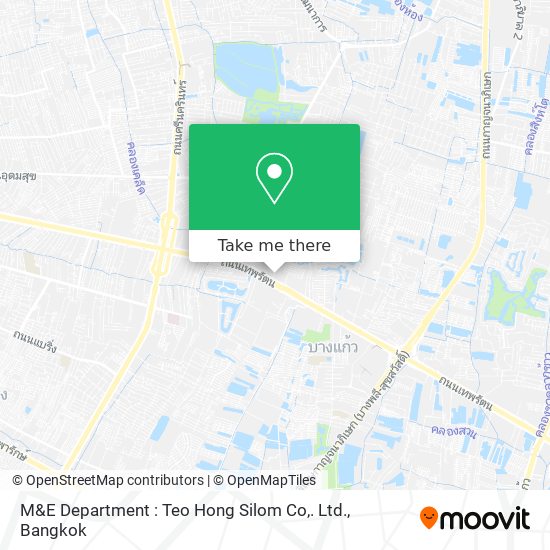 M&E Department : Teo Hong Silom Co,. Ltd. map