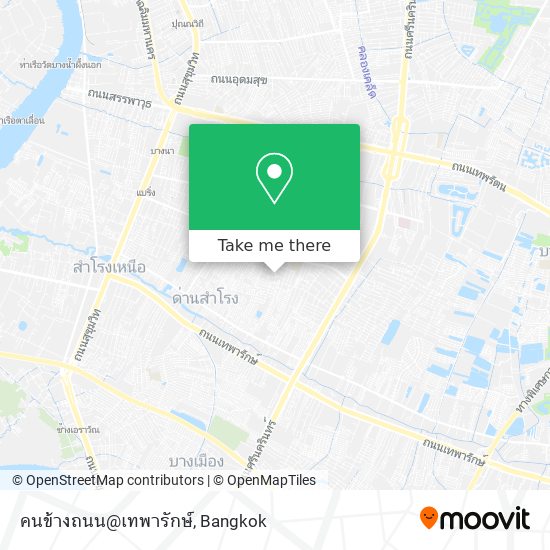 คนข้างถนน@เทพารักษ์ map