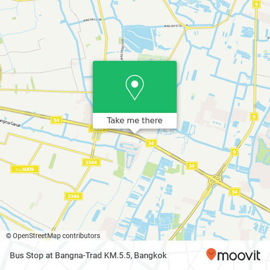 Bus Stop at Bangna-Trad KM.5.5 map