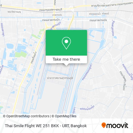 Thai Smile Flight WE 251 BKK - URT map