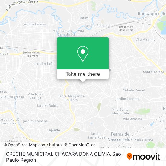 CRECHE MUNICIPAL CHACARA DONA OLIVIA map