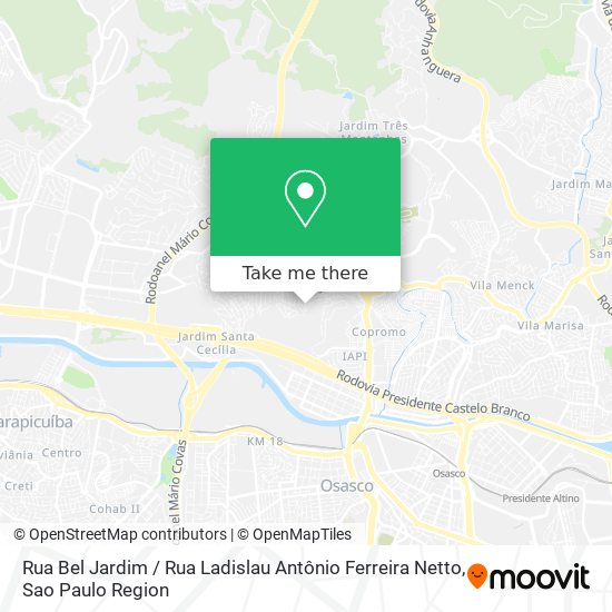 Rua Bel Jardim / Rua Ladislau Antônio Ferreira Netto map