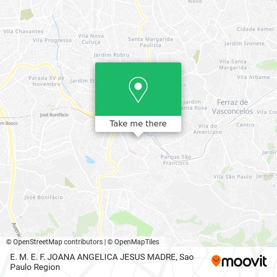 E. M. E. F. JOANA ANGELICA JESUS MADRE map