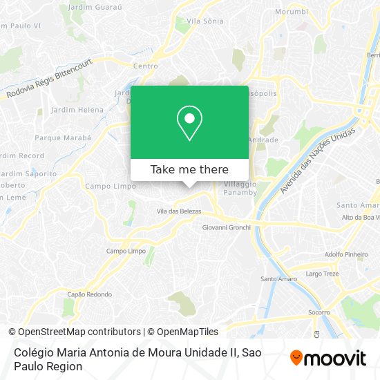 Mapa Colégio Maria Antonia de Moura Unidade II