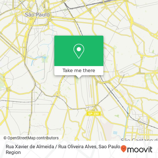 Mapa Rua Xavier de Almeida / Rua Oliveira Alves
