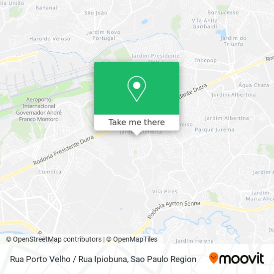 Rua Porto Velho / Rua Ipiobuna map