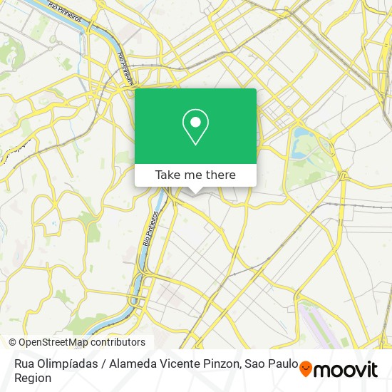 Mapa Rua Olimpíadas / Alameda Vicente Pinzon