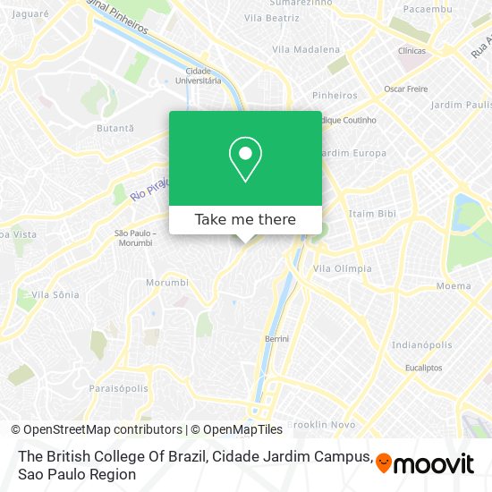 The British College Of Brazil, Cidade Jardim Campus map