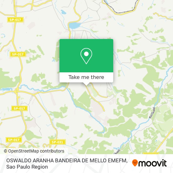 Mapa OSWALDO ARANHA BANDEIRA DE MELLO EMEFM