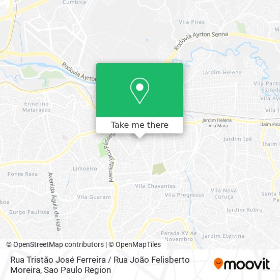 Mapa Rua Tristão José Ferreira / Rua João Felisberto Moreira