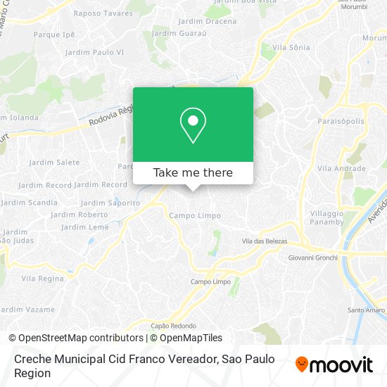 Creche Municipal Cid Franco Vereador map