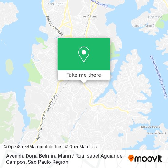 Avenida Dona Belmira Marin / Rua Isabel Aguiar de Campos map
