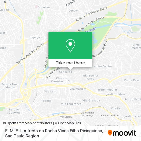 Mapa E. M. E. I. Alfredo da Rocha Viana Filho Pixinguinha