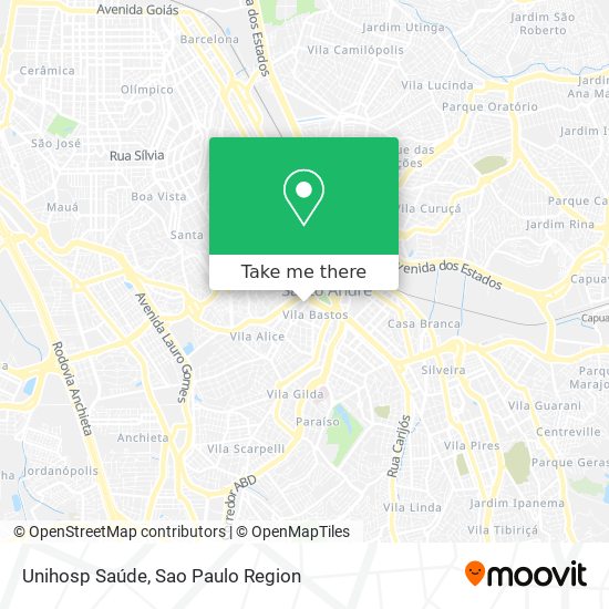 Unihosp Saúde map