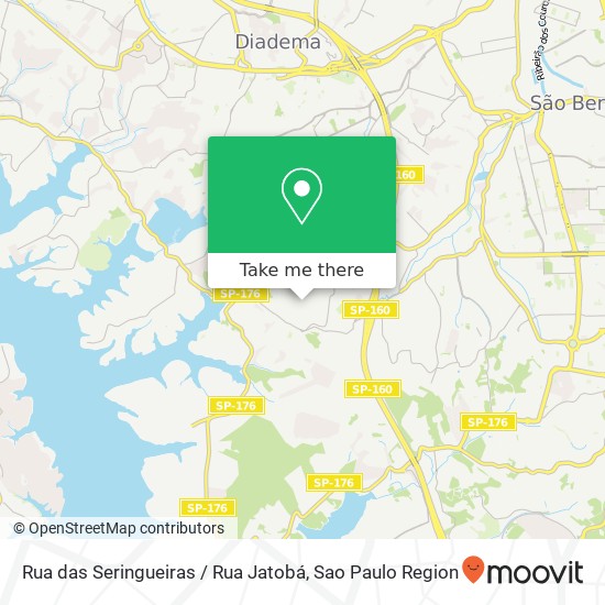 Mapa Rua das Seringueiras / Rua Jatobá