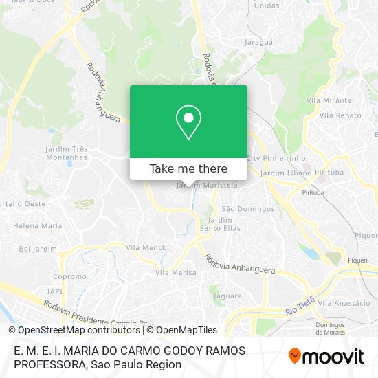 E. M. E. I. MARIA DO CARMO GODOY RAMOS PROFESSORA map