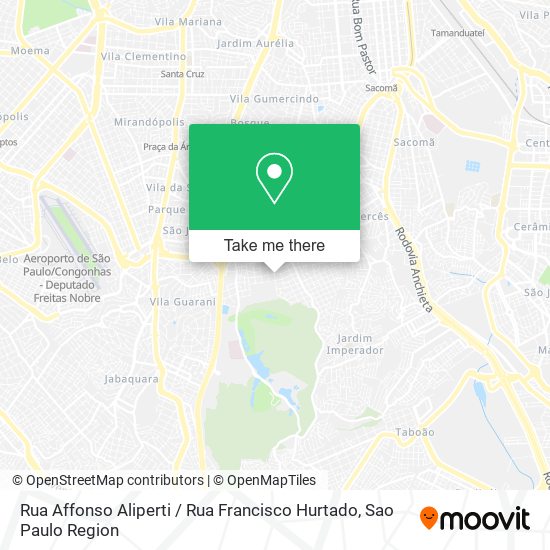 Mapa Rua Affonso Aliperti / Rua Francisco Hurtado