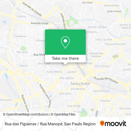 Mapa Rua das Figueiras / Rua Manopé