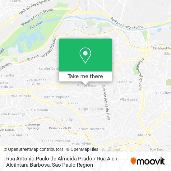 Mapa Rua Antônio Paulo de Almeida Prado / Rua Alcir Alcântara Barbosa
