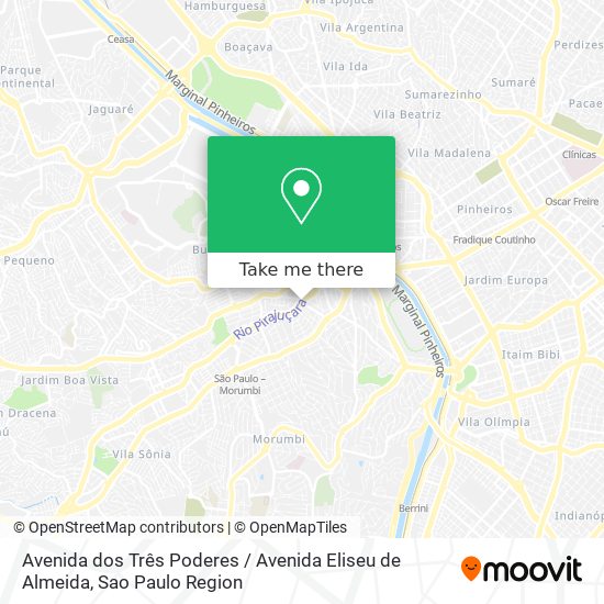 Mapa Avenida dos Três Poderes / Avenida Eliseu de Almeida