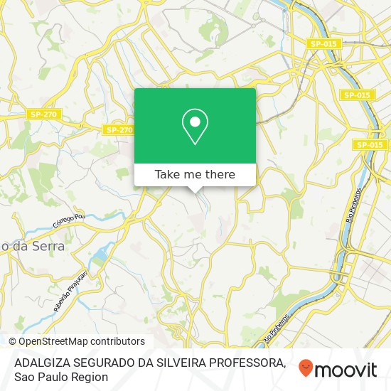 Mapa ADALGIZA SEGURADO DA SILVEIRA PROFESSORA
